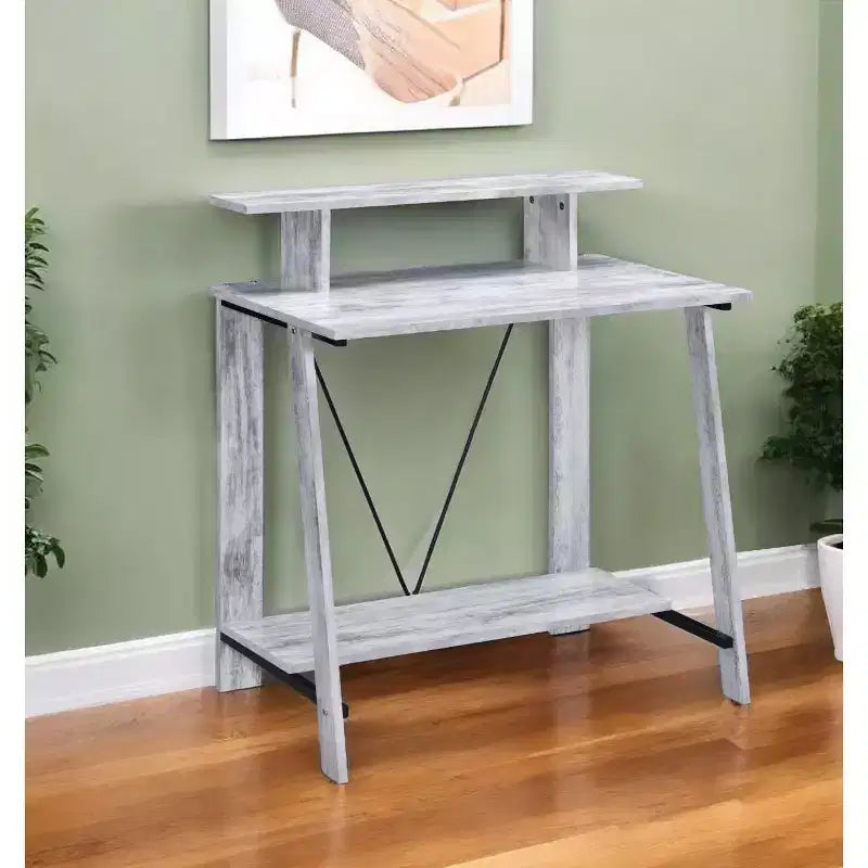 Bureau de travail HomeRoots 32 blanc vieilli