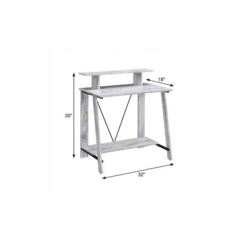 Bureau de travail HomeRoots 32 blanc vieilli