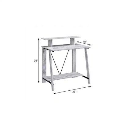 Bureau de travail HomeRoots 32 blanc vieilli