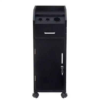 Chariot de rangement Karl Home Salon, support pour sèche-cheveux, noir