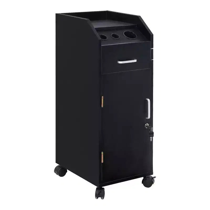 Karl Home Salon Trolley Storage Cart Beauty Hair Dryer Holder Black