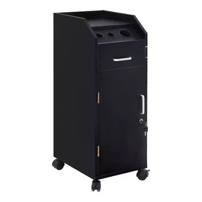 Karl Home Salon Trolley Storage Cart Beauty Hair Dryer Holder Black