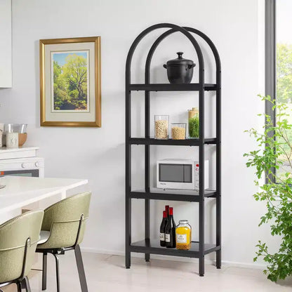 MAYEERTY 4-Tier Wooden Open Shelf Bookcase for Books Plants Decor Storage