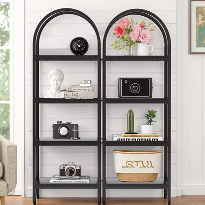 MAYEERTY 4-Tier Wooden Open Shelf Bookcase for Books Plants Decor Storage