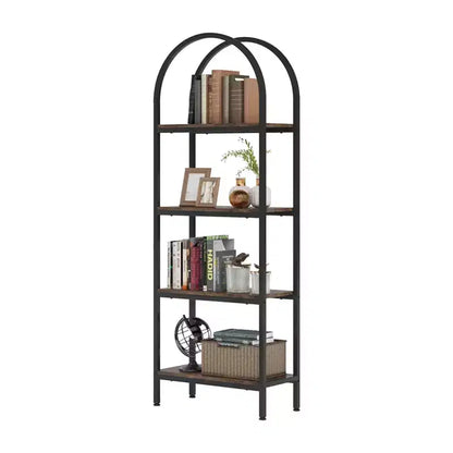 MAYEERTY 4-Tier Wooden Open Shelf Bookcase for Books Plants Decor Storage