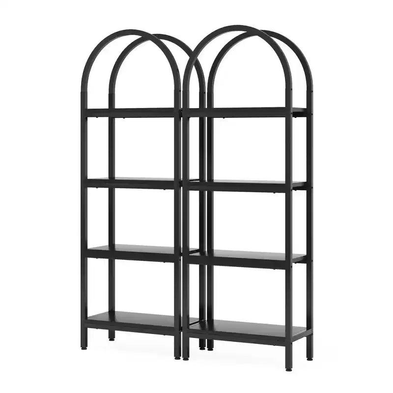 MAYEERTY 4-Tier Wooden Open Shelf Bookcase for Books Plants Decor Storage
