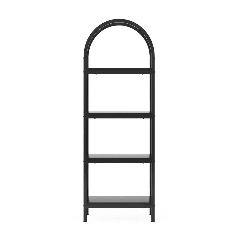 MAYEERTY 4-Tier Wooden Open Shelf Bookcase for Books Plants Decor Storage