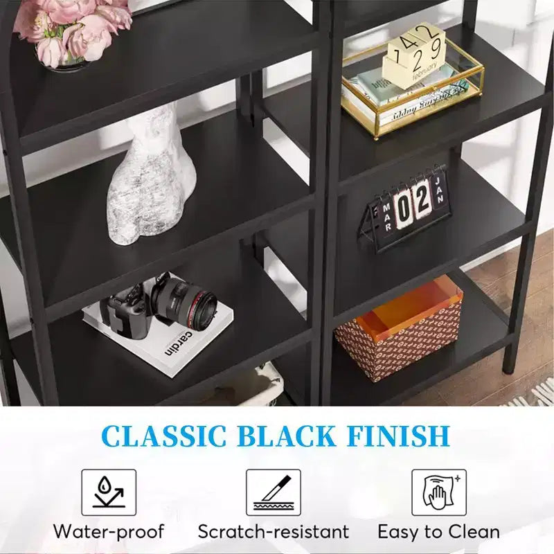 MAYEERTY 4-Tier Wooden Open Shelf Bookcase for Books Plants Decor Storage