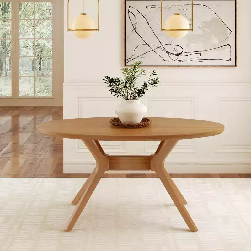 Plank+Beam 62 Verso Oval Dining Table for 4, Solid Wood Kitchen Table for Dinner Room