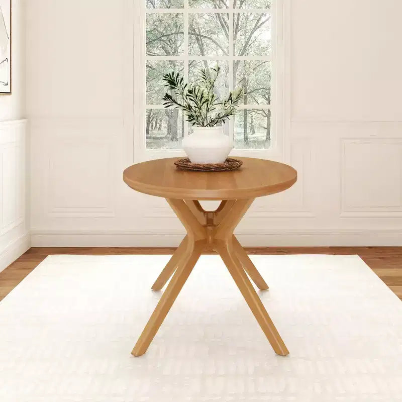 Plank+Beam 62 Verso Oval Dining Table for 4, Solid Wood Kitchen Table for Dinner Room
