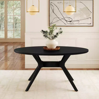 Plank+Beam 62 Verso Oval Dining Table for 4, Solid Wood Kitchen Table for Dinner Room
