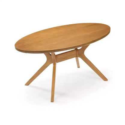 Plank+Beam 62 Verso Oval Dining Table for 4, Solid Wood Kitchen Table for Dinner Room
