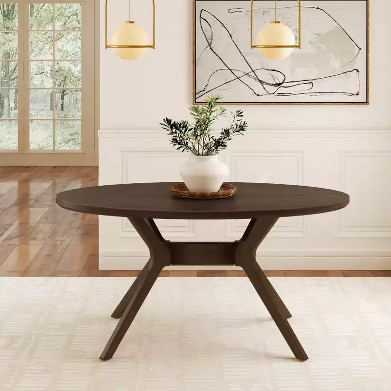 Plank+Beam 62 Verso Oval Dining Table for 4, Solid Wood Kitchen Table for Dinner Room