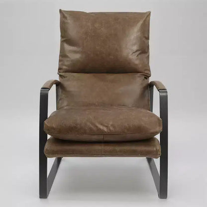 Art Leon Comfortable and Luxury Genuine Leather Accent Lounge Chair