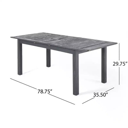Christopher Knight Home Elmar Ensemble de salle à manger extensible 7 pièces en bois d'acacia et osier