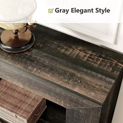 Table console rustique en bois MAYEERTY de style ferme avec charme vintage et simplicité