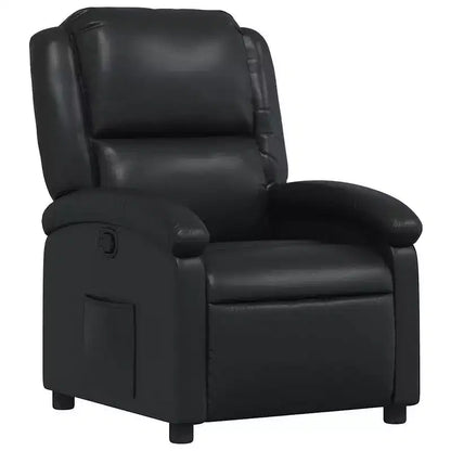 VidaXL Manual Recliner Chair with Adjustable Back/Footrest, Gray Faux Leather Reclining Sofa for Ultimate Comfort