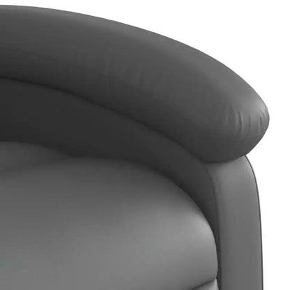 Fauteuil inclinable manuel VidaXL avec dossier/repose-pieds réglable, canapé inclinable en similicuir gris pour un confort optimal