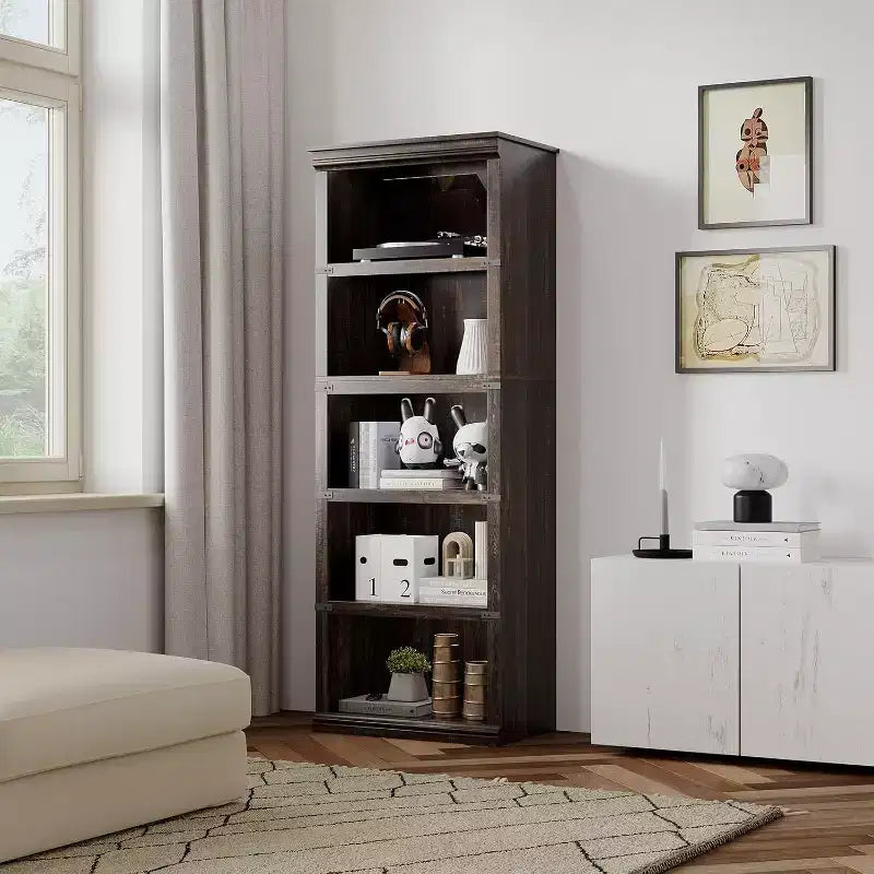 Étagère à 3 niveaux, bibliothèque en bois sur pied, organisateur de rangement, étagère de présentation, pour l'affichage de livres et de décorations d'intérieur