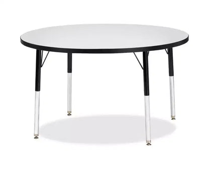 Jonti-Craft Berries Elementary Height Color Edge Round Table 42 x 42 in Black