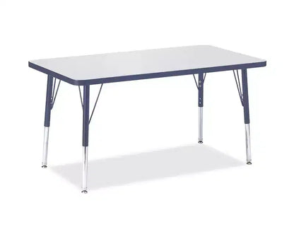 Table rectangulaire Jonti-Craft Berries avec plateau bleu, hauteur élémentaire (24 x 36)