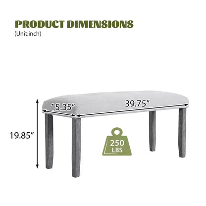 Lot de 4 chaises de salle à manger capitonnées, banc capitonné, banc de lit avec siège rembourré - Modernluxe