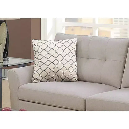 Ensemble de canapés modernes 2 pièces Okak avec coussins épais, pieds en pin massif, causeuse rembourrée pour appartements, salon