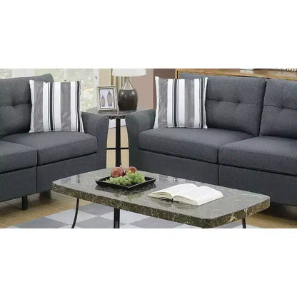 Ensemble de canapés modernes 2 pièces Okak avec coussins épais, pieds en pin massif, causeuse rembourrée pour appartements, salon