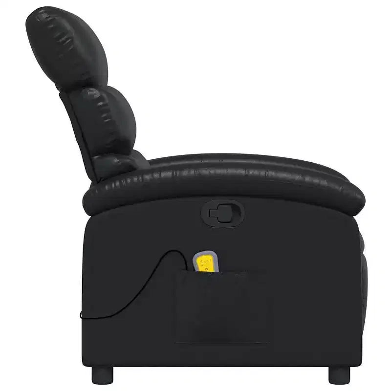 Fauteuil inclinable de massage vidaXL, dossier/repose-pieds réglable - Noir