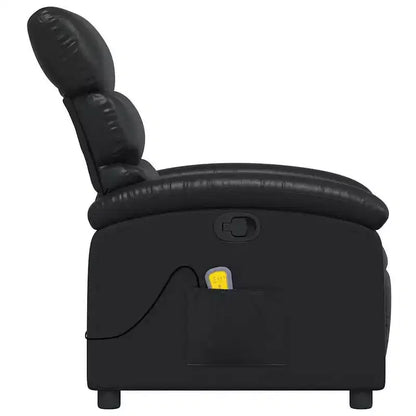 Fauteuil inclinable de massage vidaXL, dossier/repose-pieds réglable - Noir