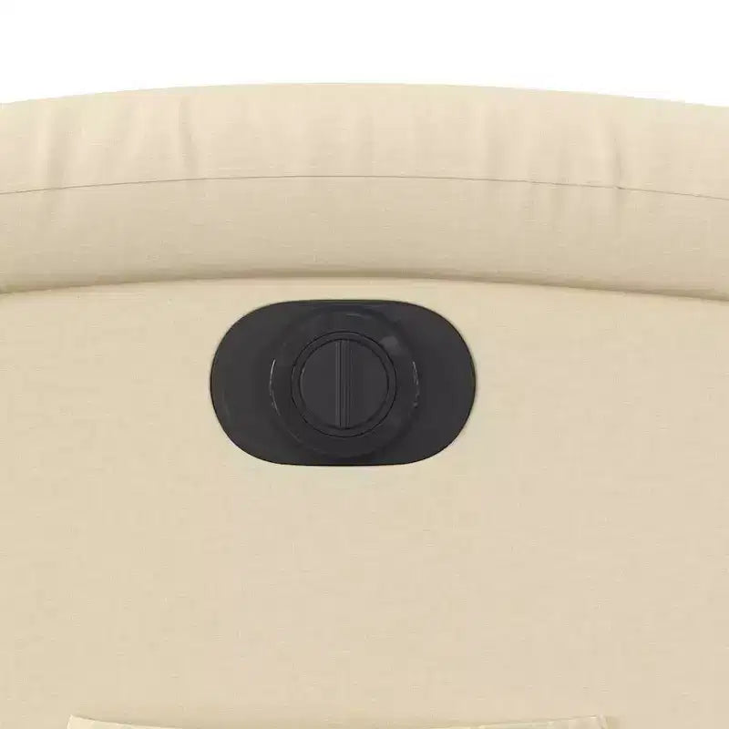 vidaXL Electric Recliner Chair - Cream Fabric Adjustable Armchair with Motorized Footrest, Side Pocket & Thick Padding for Living Room, Bedroom