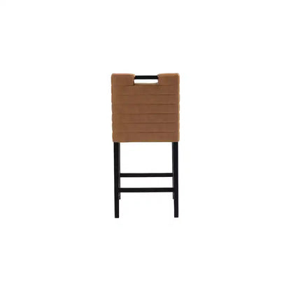 Meridian Furniture, Tabouret de comptoir Aimee en cuir végétalien couleur Cognac