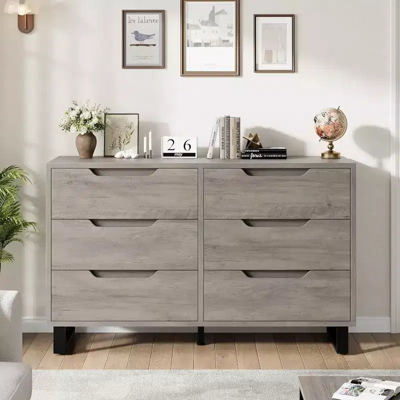 Commode à 6 tiroirs Acekool - Rangement polyvalent pour toutes les pièces