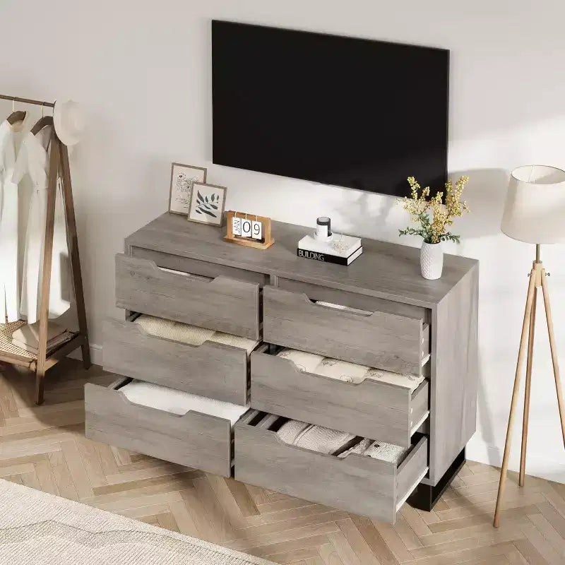 Commode à 6 tiroirs Acekool - Rangement polyvalent pour toutes les pièces