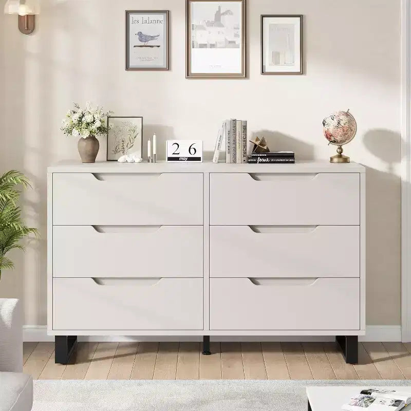 Commode à 6 tiroirs Acekool - Rangement polyvalent pour toutes les pièces
