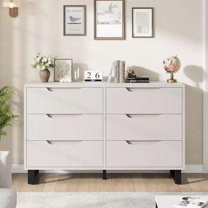 Commode à 6 tiroirs Acekool - Rangement polyvalent pour toutes les pièces
