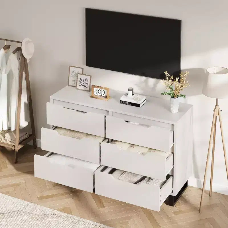 Commode à 6 tiroirs Acekool - Rangement polyvalent pour toutes les pièces