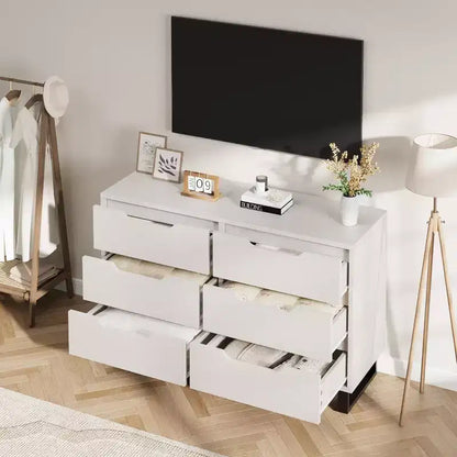 Commode à 6 tiroirs Acekool - Rangement polyvalent pour toutes les pièces