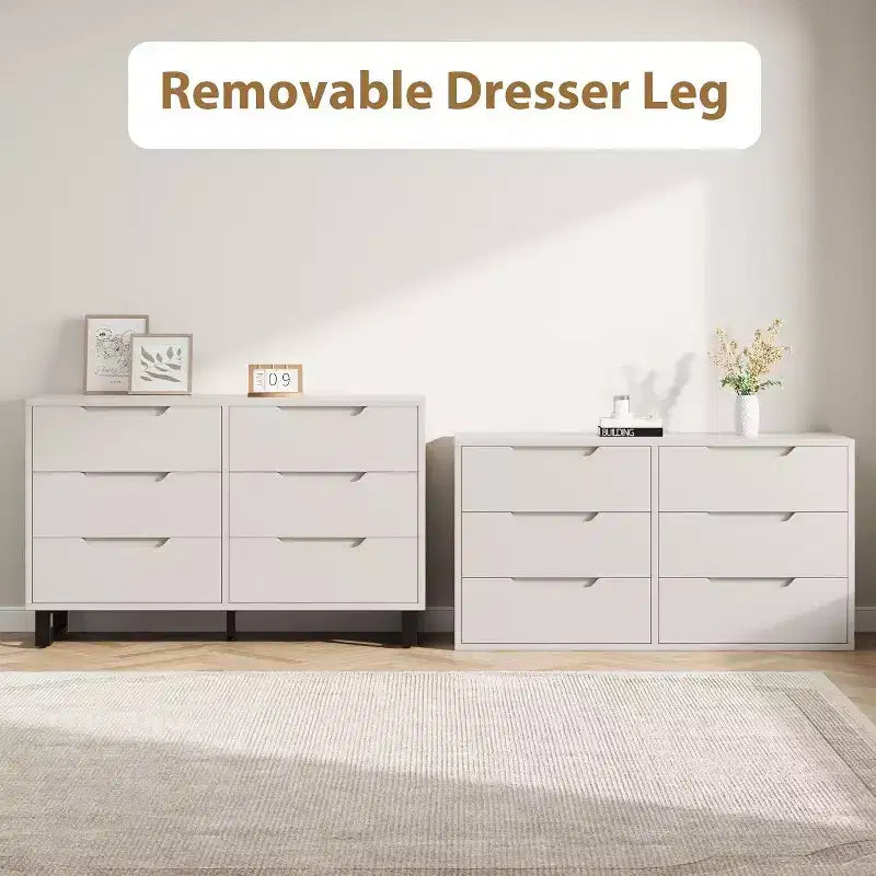 Commode à 6 tiroirs Acekool - Rangement polyvalent pour toutes les pièces