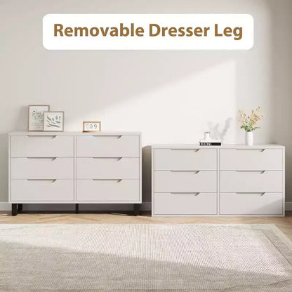 Commode à 6 tiroirs Acekool - Rangement polyvalent pour toutes les pièces