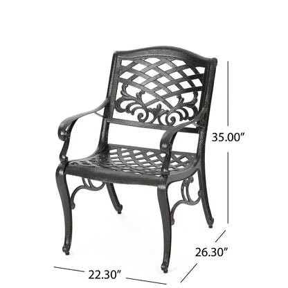 Christopher Knight Home Windley Outdoor Aluminum 7 Piece Expandable Dining Set