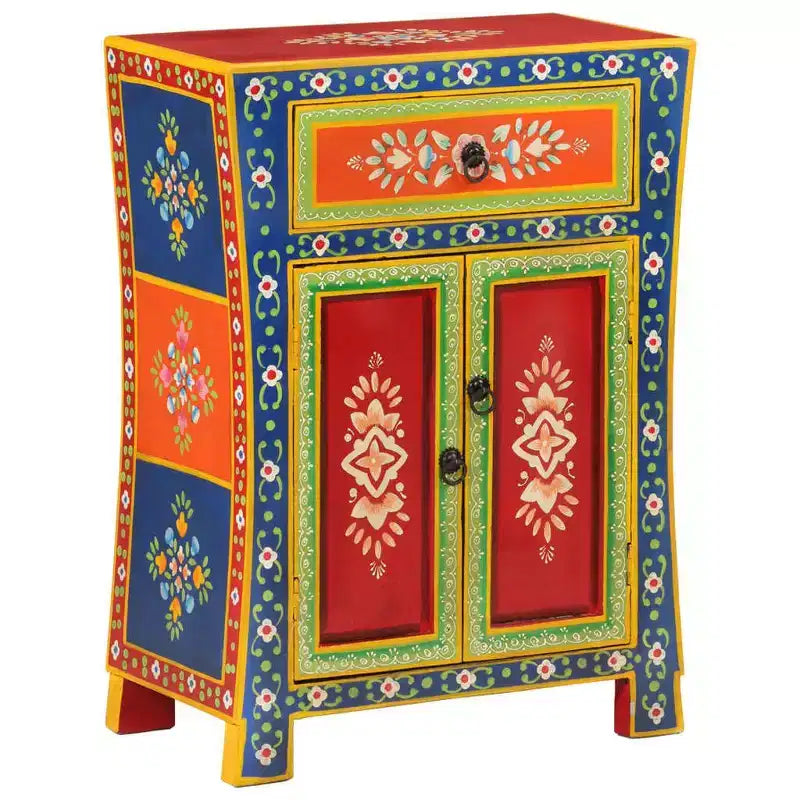 vidaXL Sideboard Mixed Color Solid Mango Wood Small Sideboard