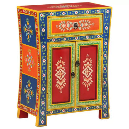 vidaXL Sideboard Mixed Color Solid Mango Wood Small Sideboard