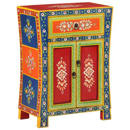vidaXL Sideboard Mixed Color Solid Mango Wood Small Sideboard