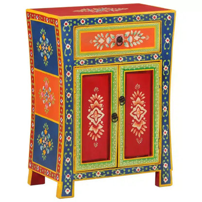 vidaXL Sideboard Mixed Color Solid Mango Wood Small Sideboard