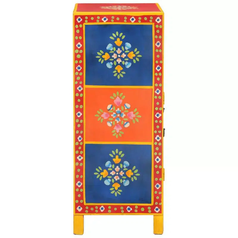vidaXL Sideboard Mixed Color Solid Mango Wood Small Sideboard