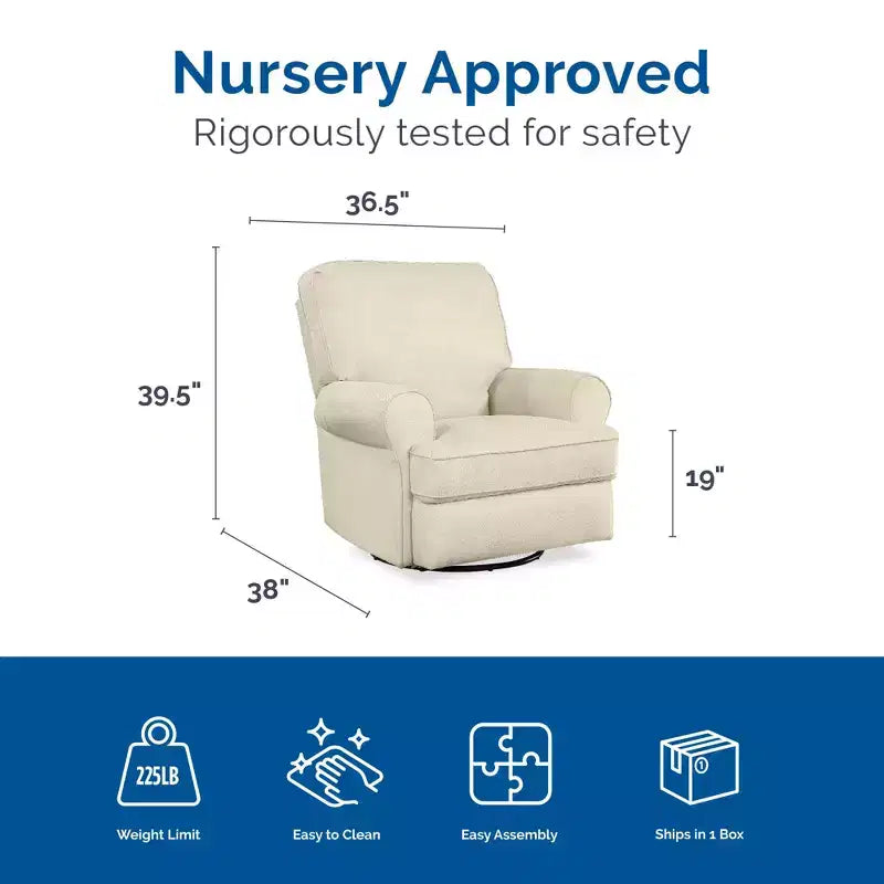 Baby Relax Tiana Nursery Swivel Glider Recliner Chair