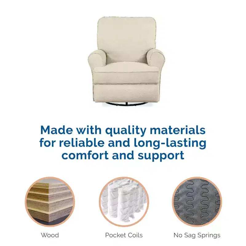Baby Relax Tiana Nursery Swivel Glider Recliner Chair