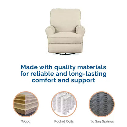 Baby Relax Tiana Nursery Swivel Glider Recliner Chair