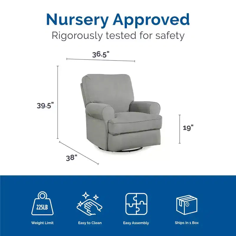 Baby Relax Tiana Nursery Swivel Glider Recliner Chair